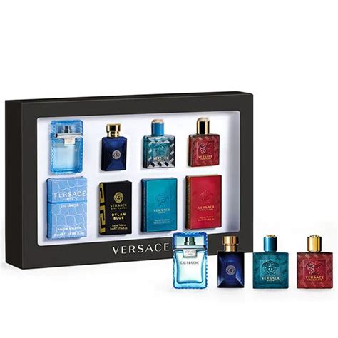 versace versace men's sampler coffret gift set|Versace mini fragrance gift set.